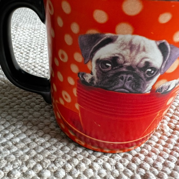 Keith Kimberlin Pug Mug Orange Black Tan - Picture 1 of 5